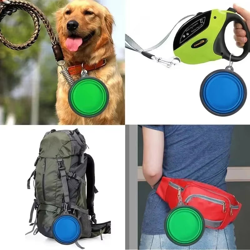 Cuenco Plegable Para Mascotas De 350Ml, Suministros Para Perros, Cuenco Portátil Para Viajes Al Aire Libre, Dog Accessories