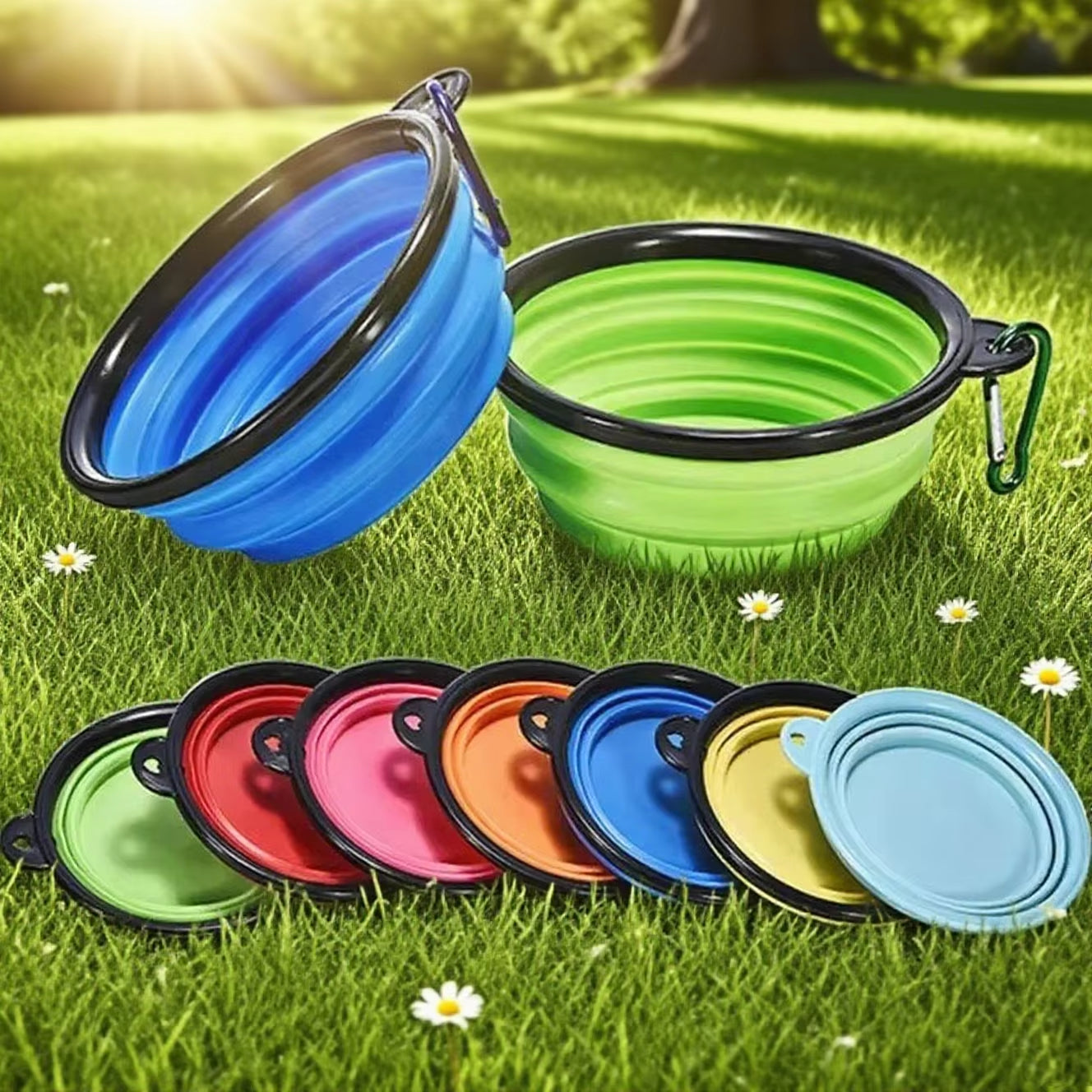 Cuenco Plegable Para Mascotas De 350Ml, Suministros Para Perros, Cuenco Portátil Para Viajes Al Aire Libre, Dog Accessories