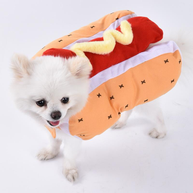 2025 New Funny Dog Costume with Pet Wig, Role Play Horror Costume with Knife, Creative Pet Costume Suitable for Small, Medium and Large Dogs, Cats and Puppies, Halloween Costume Funny