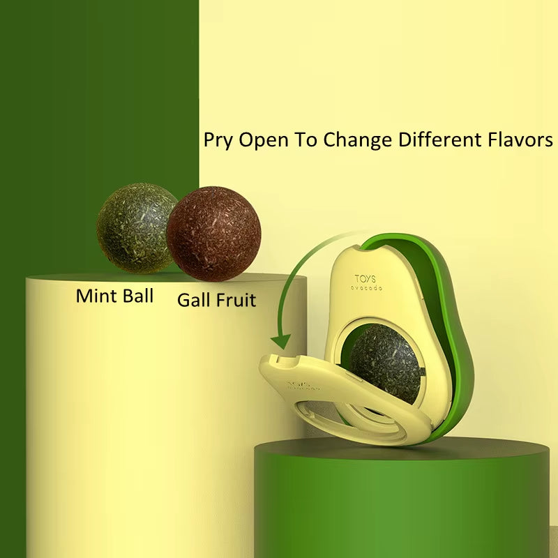 Avocado Shape Cat Toys Gatos Catnip Mint Interactive Ball Mascotas Pet Accessories Companion Bionic Fun Healthy Gut